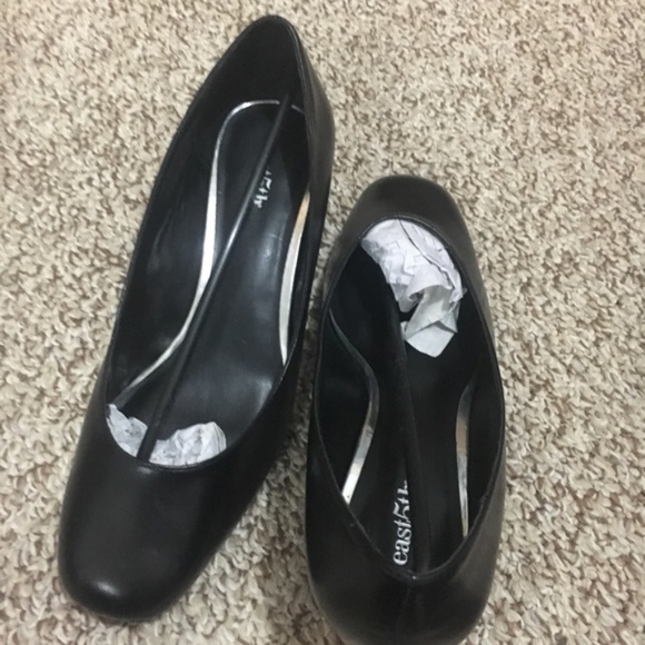 NWT 8W Wide width black genuine leather pump shoes - Picture 10 of 11